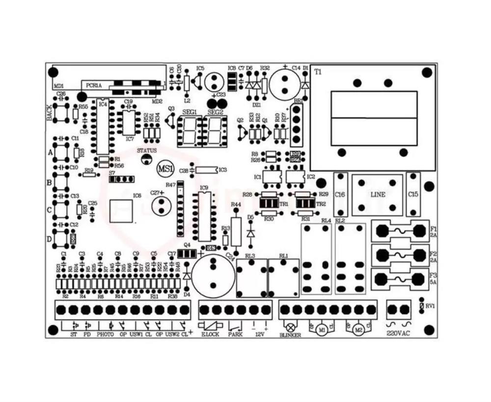 برد مدار فرمان 220 ولت