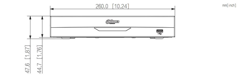 ابعاد دستگاه ضبط کننده XVR