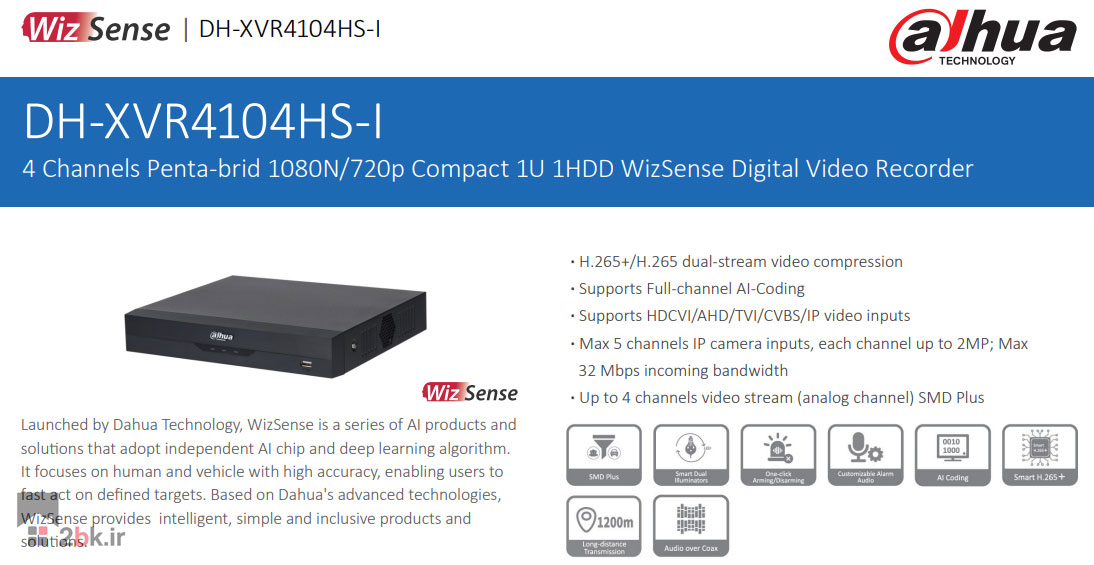 دستگاه XVR داهوا 4104HS-I