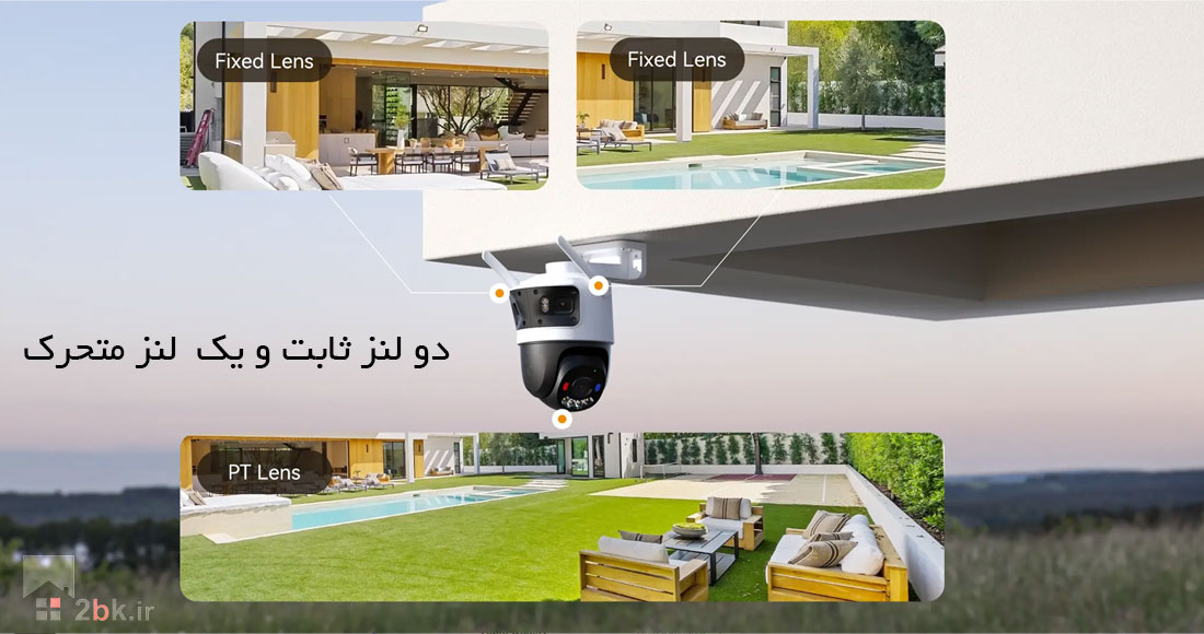 دو لنز ثابت و یک لنز متحرک در دوربین ایمو تریپل