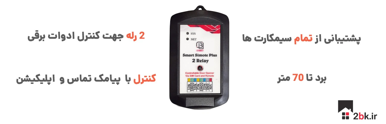 خرید و قیمت رسیور سیموت 2 رله سیمکارتی بتا