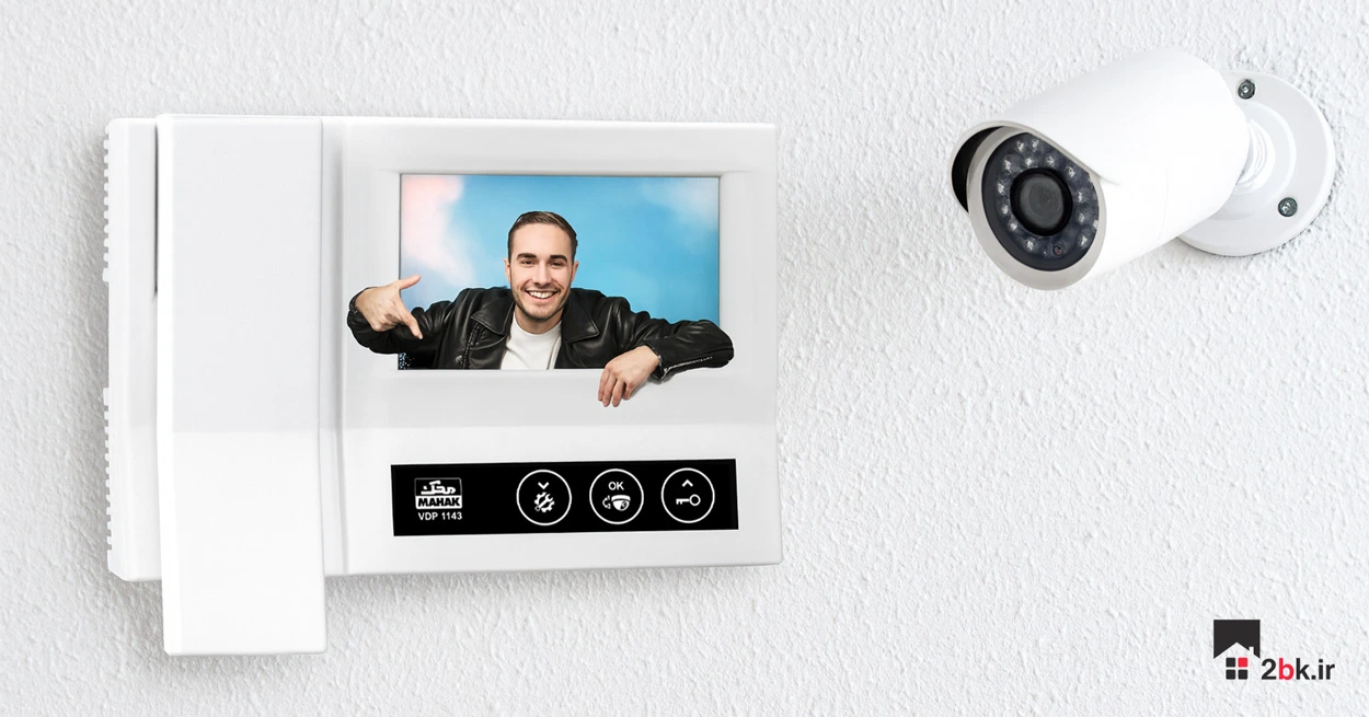 اتصال 2 دوربین امنیتی به گوشی تصویری محک 1143