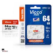 کارت حافظه میکرو SD ویکومن 64 گیگ  Vicco Man Final 600x کلاس 10 استاندارد U3
