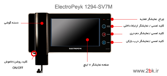 مانیتور تصویری 7 اینچ الکتروپیک 1294